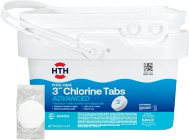 HTH Pool Care 3" Chlorine Tabs Advanced, 5 lb
